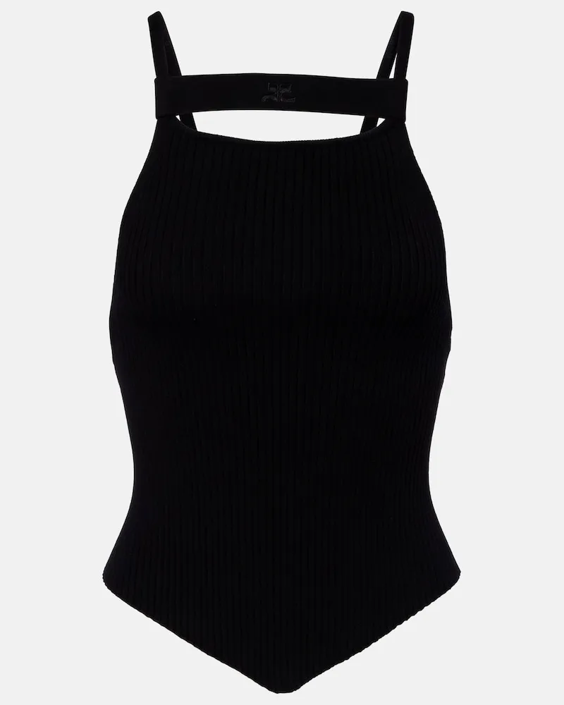 Courrèges Courrèges Tanktop aus Rippstrick Schwarz