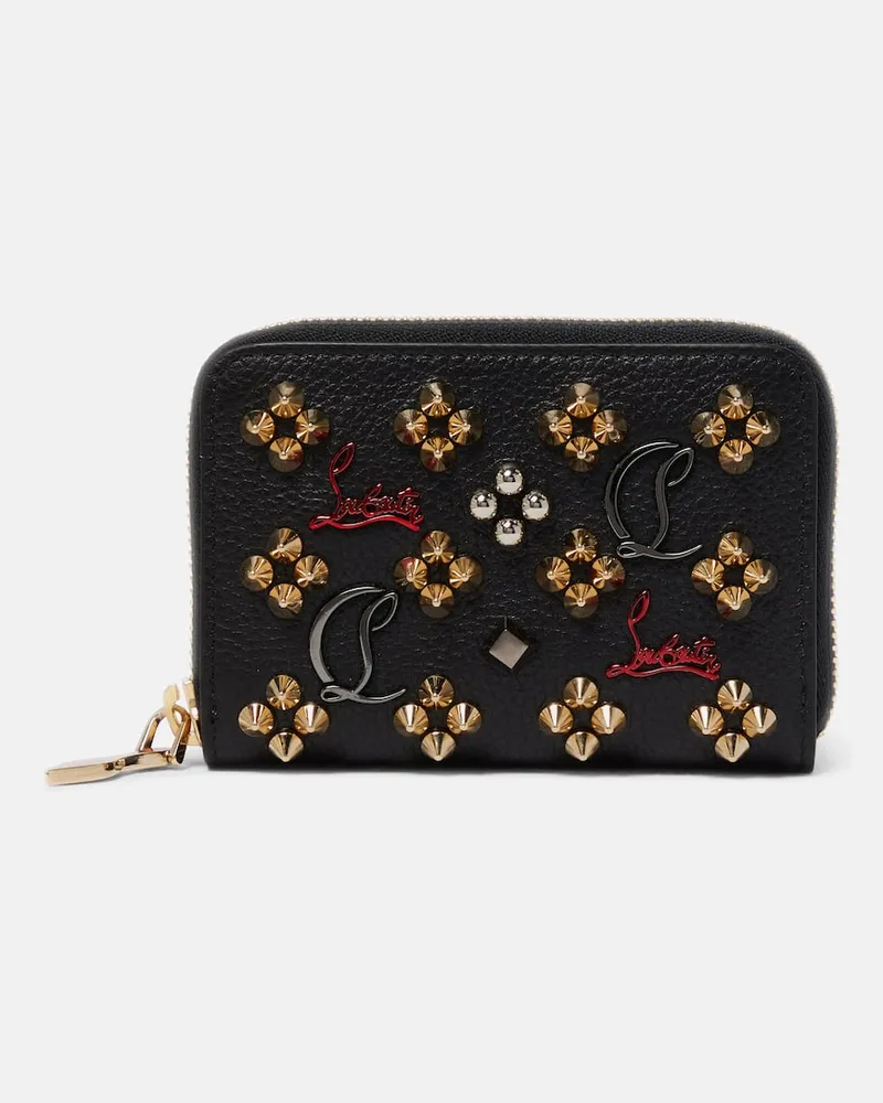 Christian Louboutin Portemonnaie Panettone aus Leder Schwarz