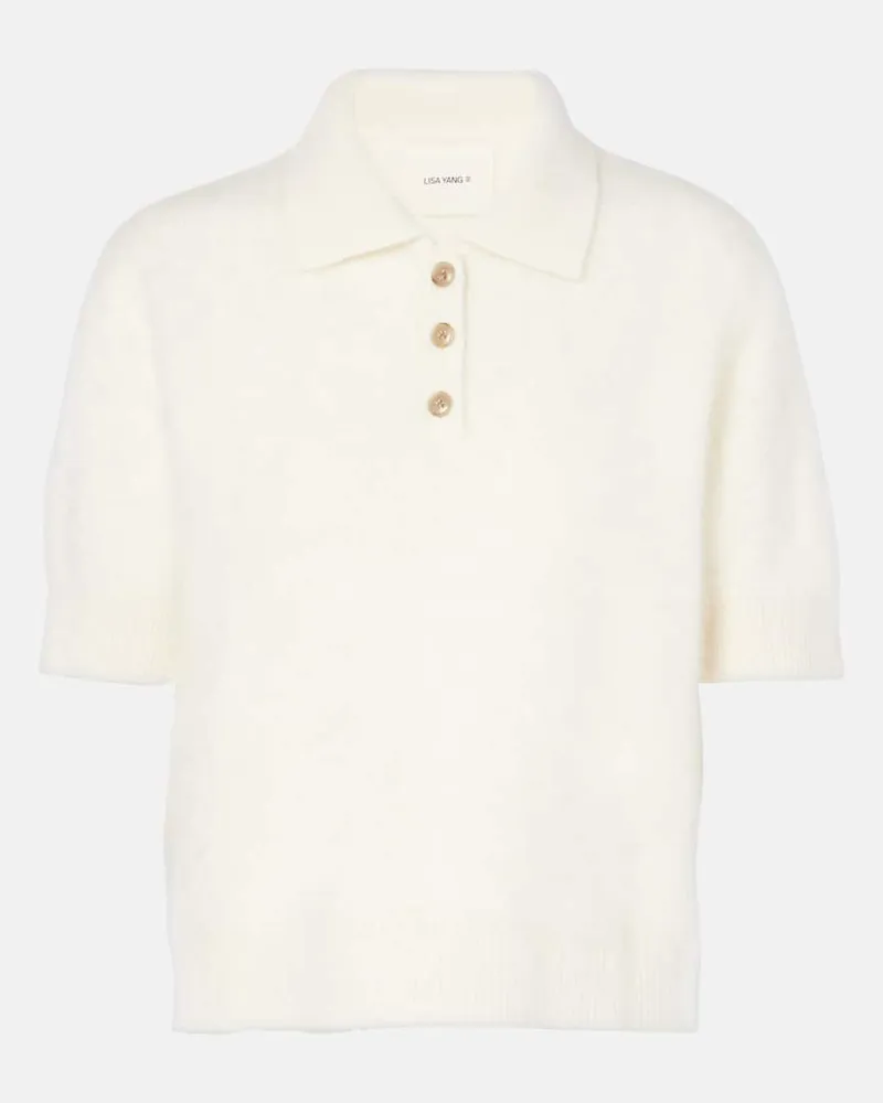Lisa Yang Polopullover Carolyn aus Kaschmir Weiß