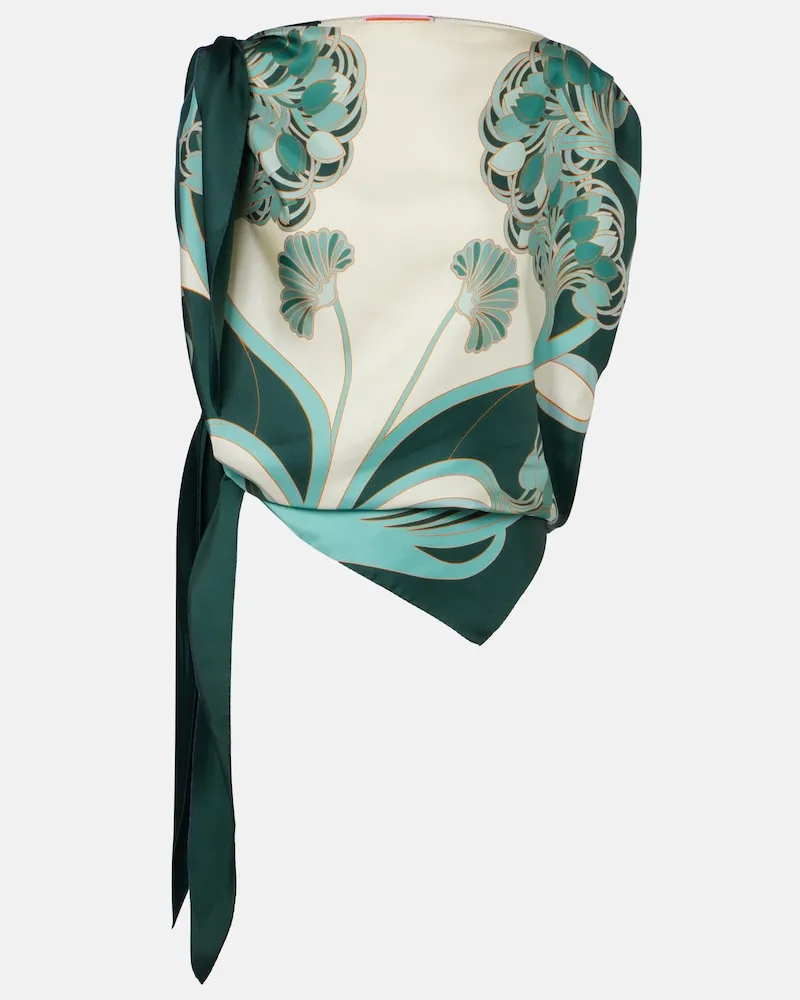 La DoubleJ Top Full-On aus Seiden-Twill Multicolor