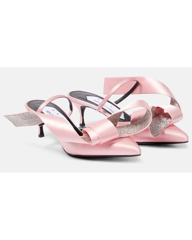 Area X Sergio Rossi Verzierte Mules Marquise Pink