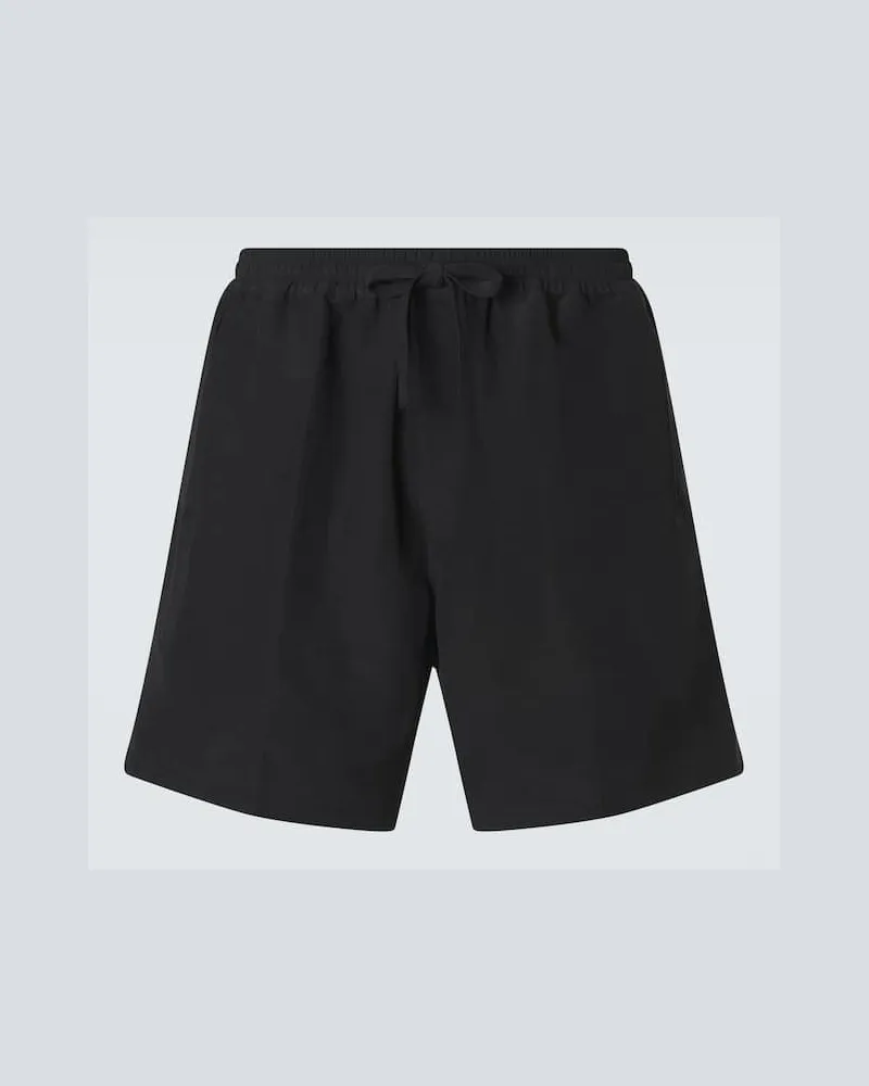 Umit Benan Bermuda-Shorts Julian aus Leinen und Seide Schwarz