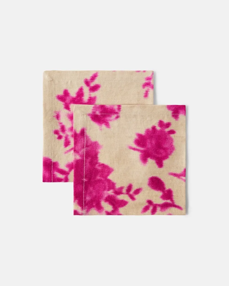 The House of Lyria Set Plumeria aus zwei Servietten Rosa