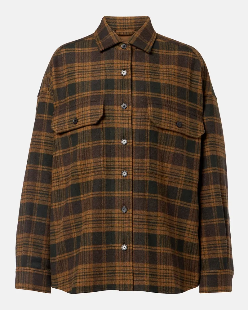 Loro Piana Hemdjacke Darby aus Wolle und Kaschmir Orange