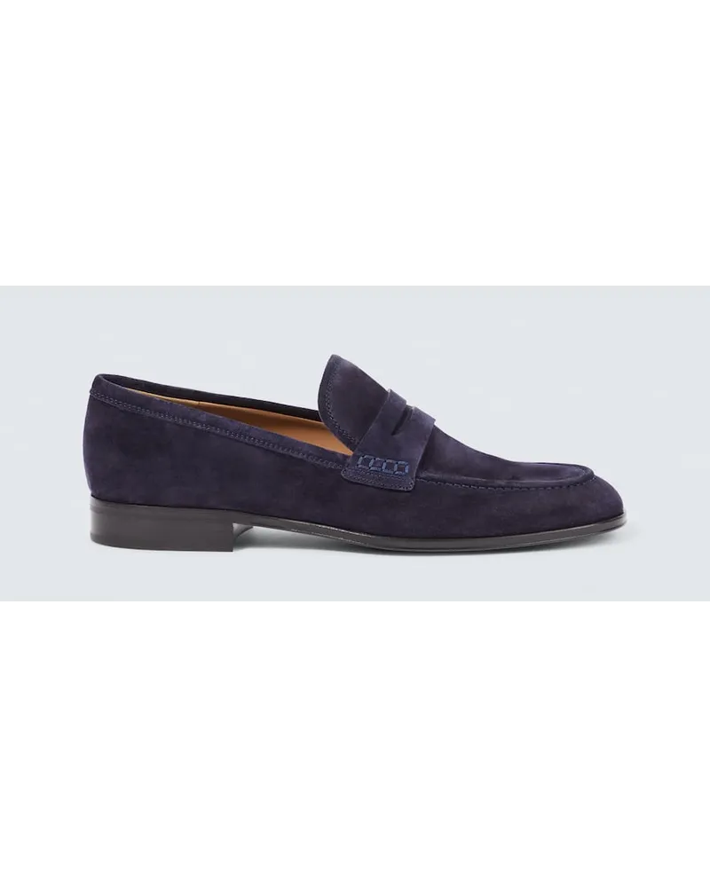 Gianvito Rossi Loafers George aus Veloursleder Blau