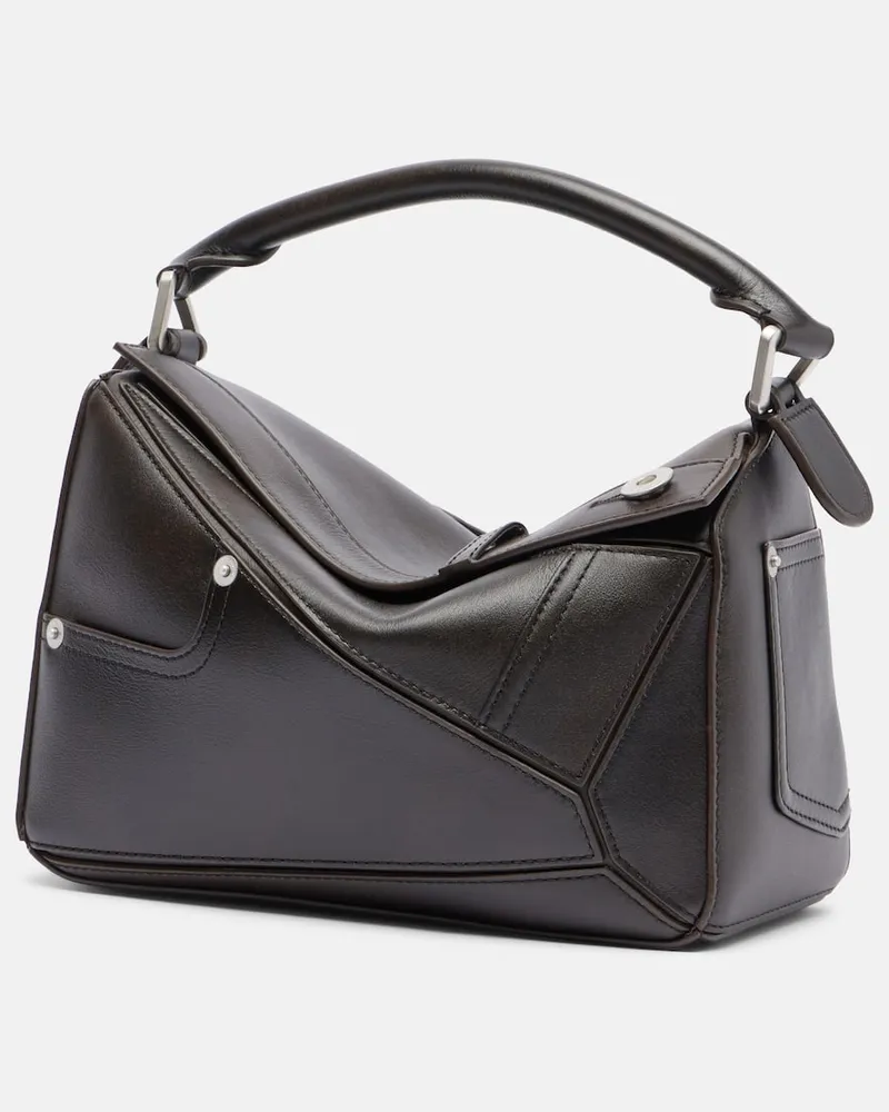 Loewe Tote Bag Puzzle Panta Small aus Leder Braun