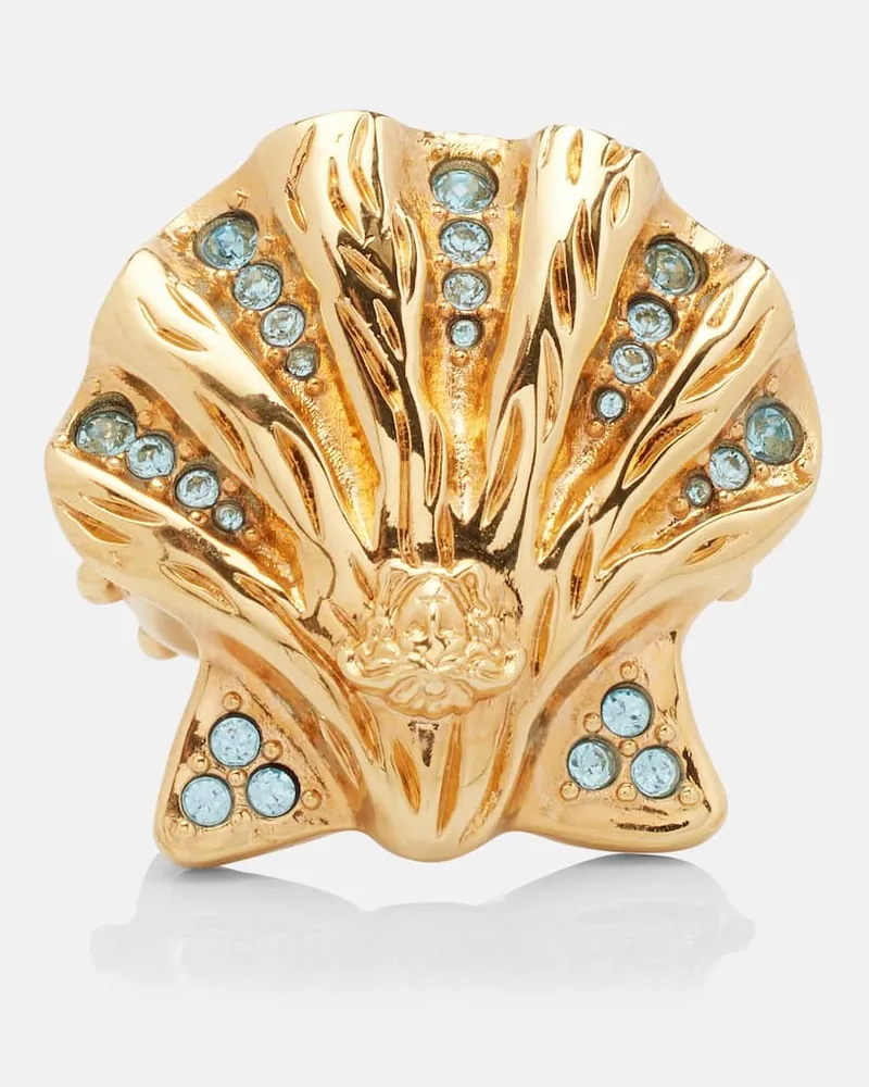 Versace Ring La Medusa mit Kristallen Gold