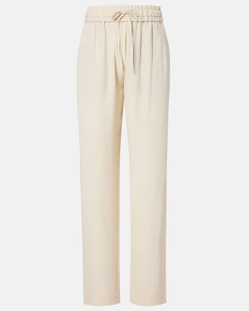 Isabel Marant Gerade Hose Honie aus Crêpe Beige