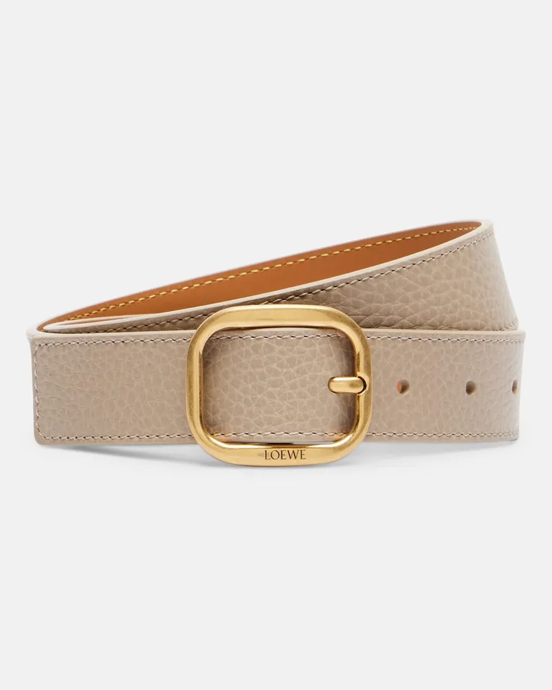 Loewe Gürtel aus Leder Grau