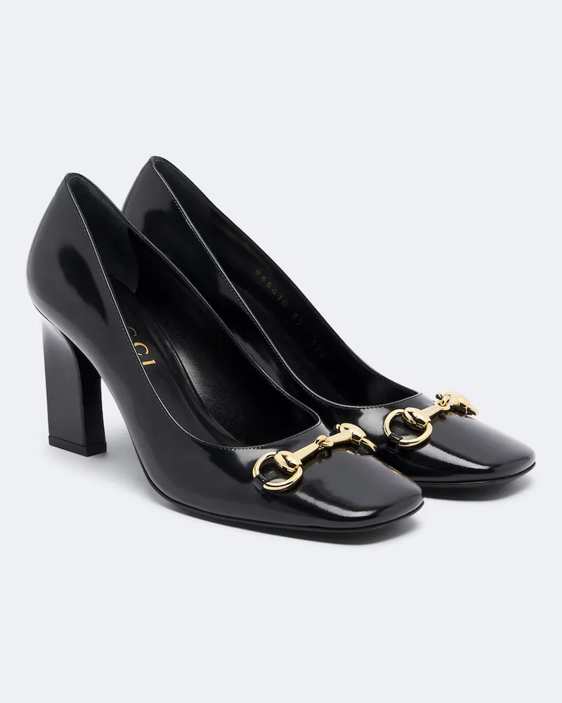 Gucci Pumps Signora Horsebit aus Leder Schwarz