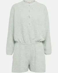 Loro Piana Playsuit aus Seiden-Boucle Grau