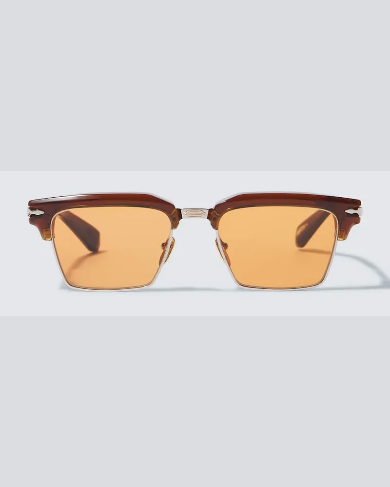Jacques Marie Mage Eckige Sonnenbrille Alin Orange