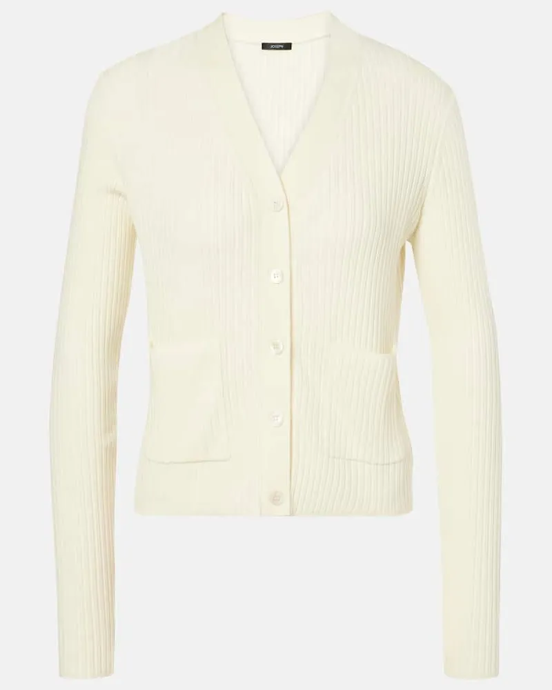 Joseph Cardigan aus Rippstrick Weiã