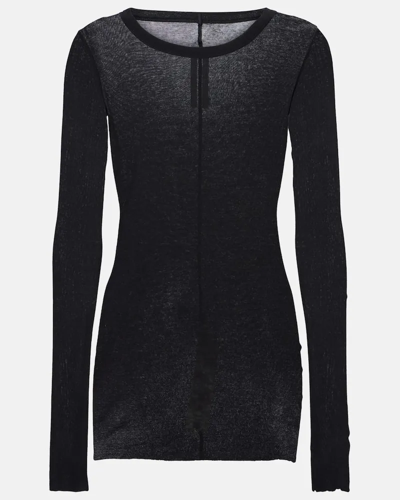 Rick Owens Longsleeve aus Baumwolle Schwarz