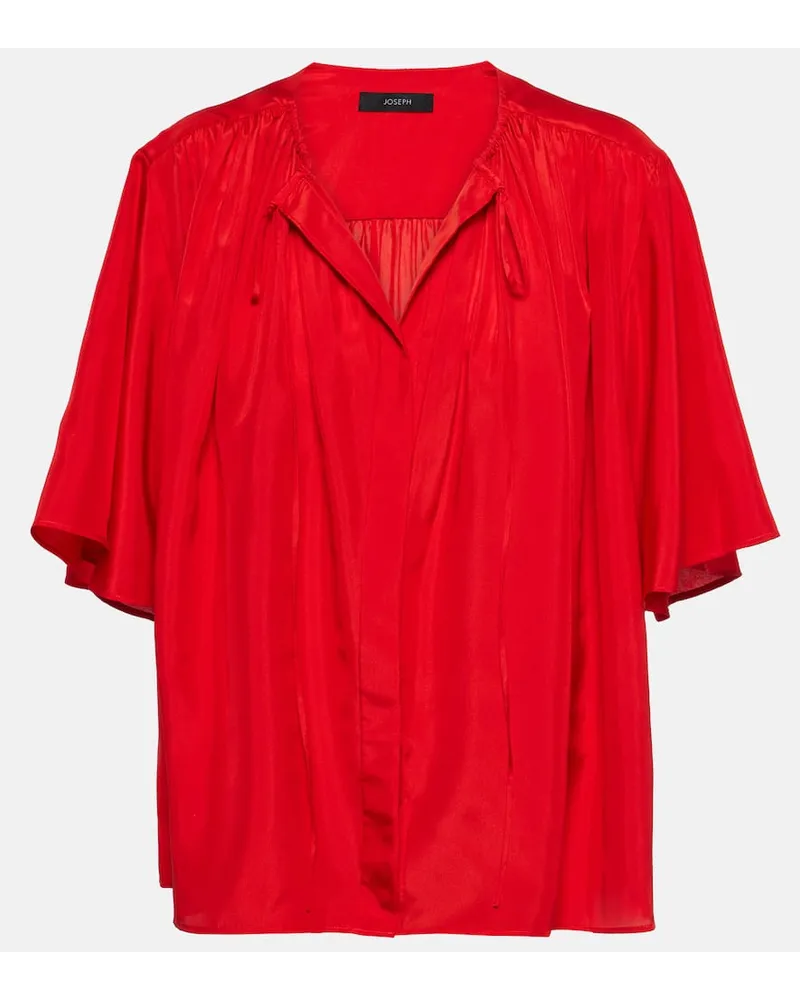 Joseph Bluse Bristow aus Seide Rot