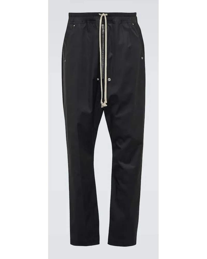 Rick Owens Hose Geth Bela aus Twill Schwarz