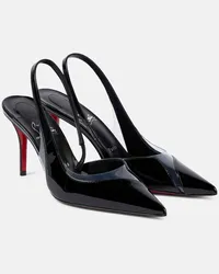 Christian Louboutin Slingback-Pumps Posticha 80 mit Lackleder Schwarz