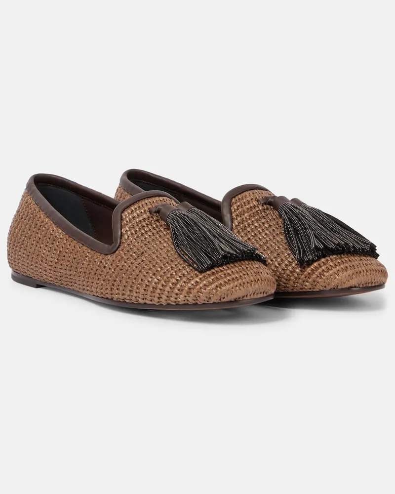Brunello Cucinelli Slip-Ons Monili Braun