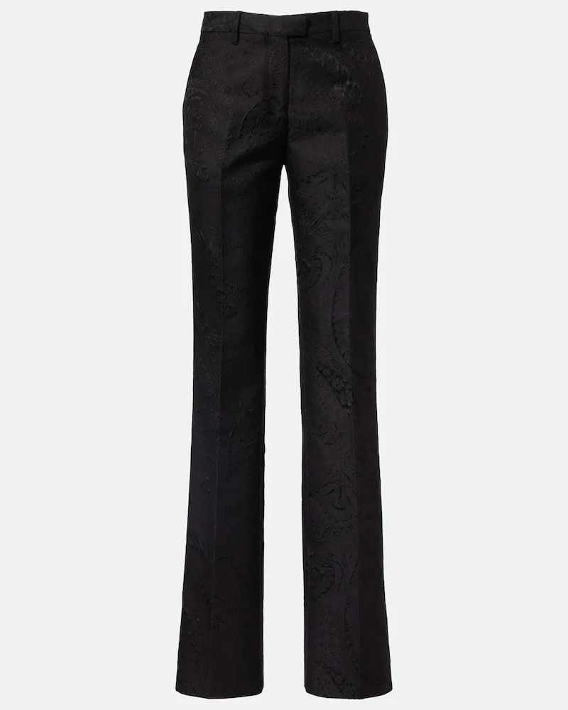 Etro Hose aus Jacquard Schwarz