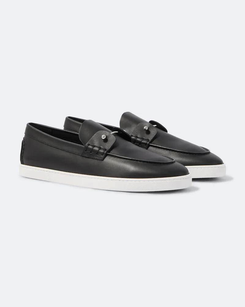 Christian Louboutin Slip-Ons Chambeliboat aus Leder Schwarz