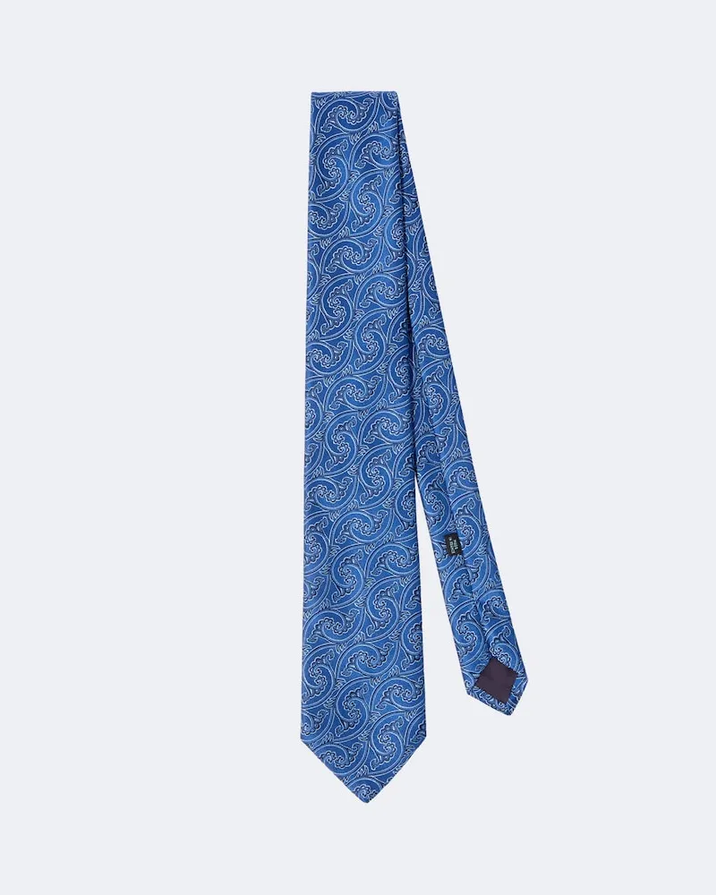 Charvet Krawatte aus Seiden-Jacquard Blau
