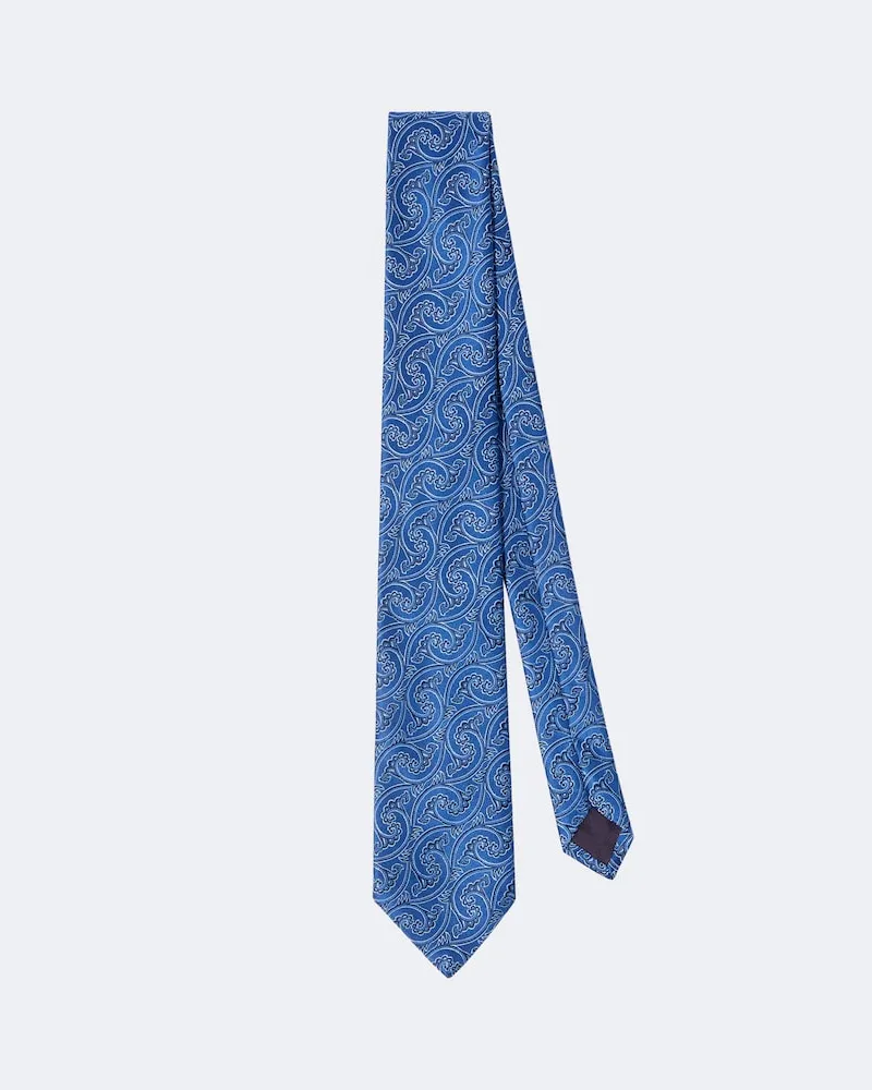 Charvet Krawatte aus Seiden-Jacquard Blau