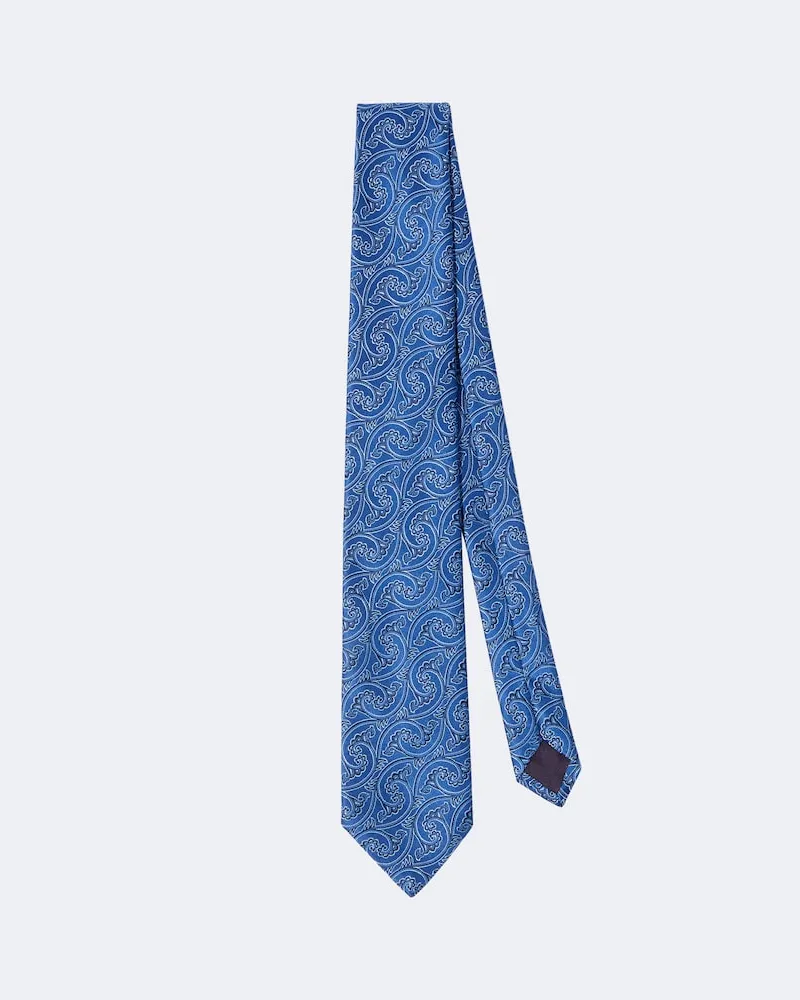 Charvet Krawatte aus Seiden-Jacquard Blau