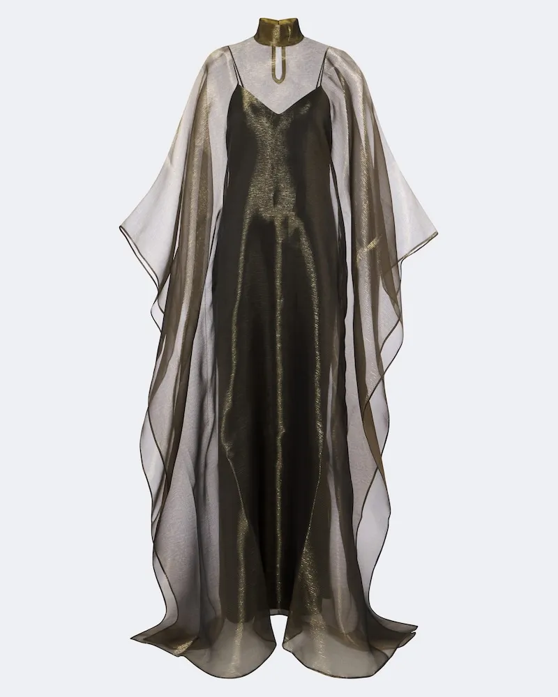 Taller Marmo Kaftan Sphinx aus Organza Gold