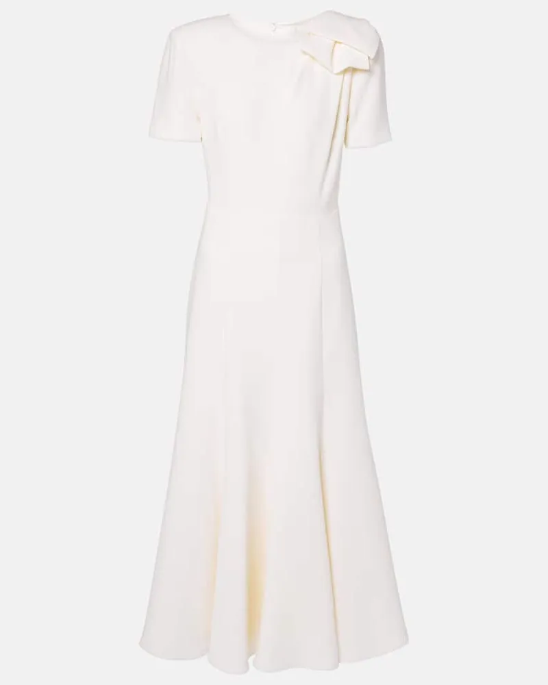 Roland Mouret Midikleid aus Cady Weiß