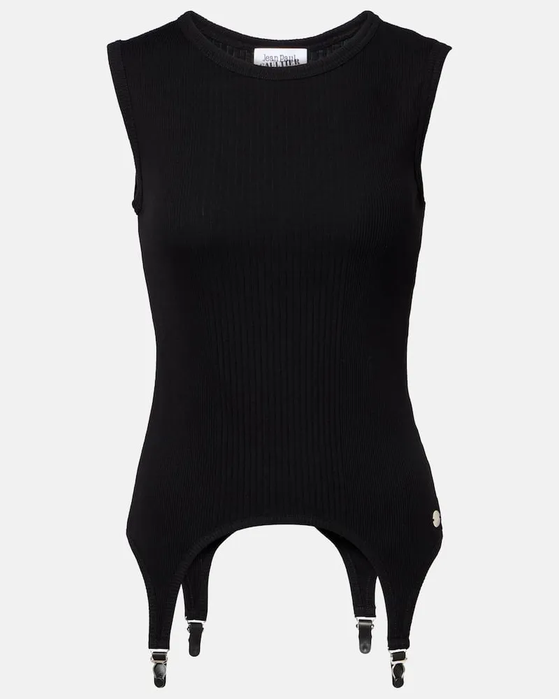 Jean Paul Gaultier Top aus Baumwoll-Jersey Schwarz