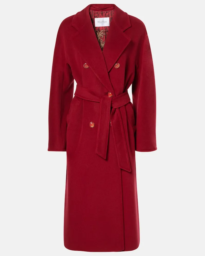 Max Mara Mantel Ticino aus Wolle und Kaschmir Rot