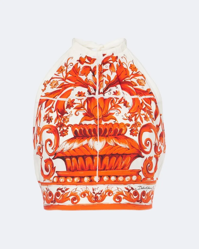 Dolce & Gabbana Romper mit Spitze Orange