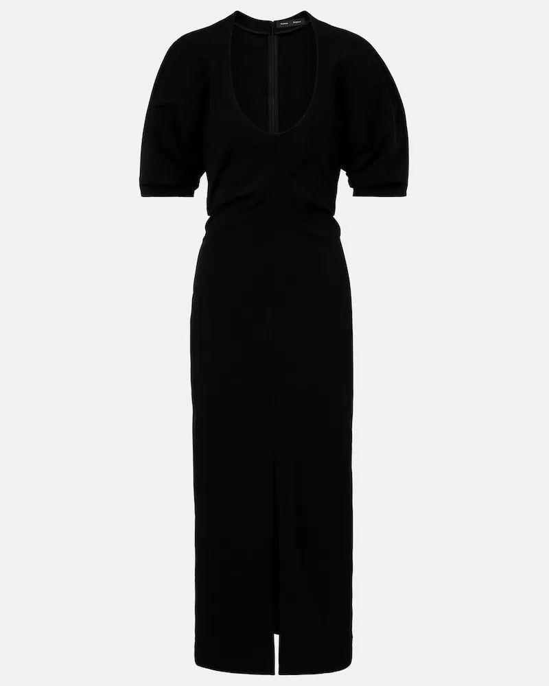 Proenza Schouler Midikleid Clarissa aus einem Baumwollgemisch Schwarz