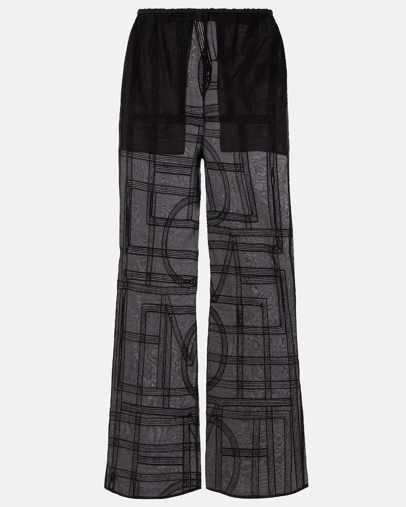 Totême Hose aus Voile Schwarz