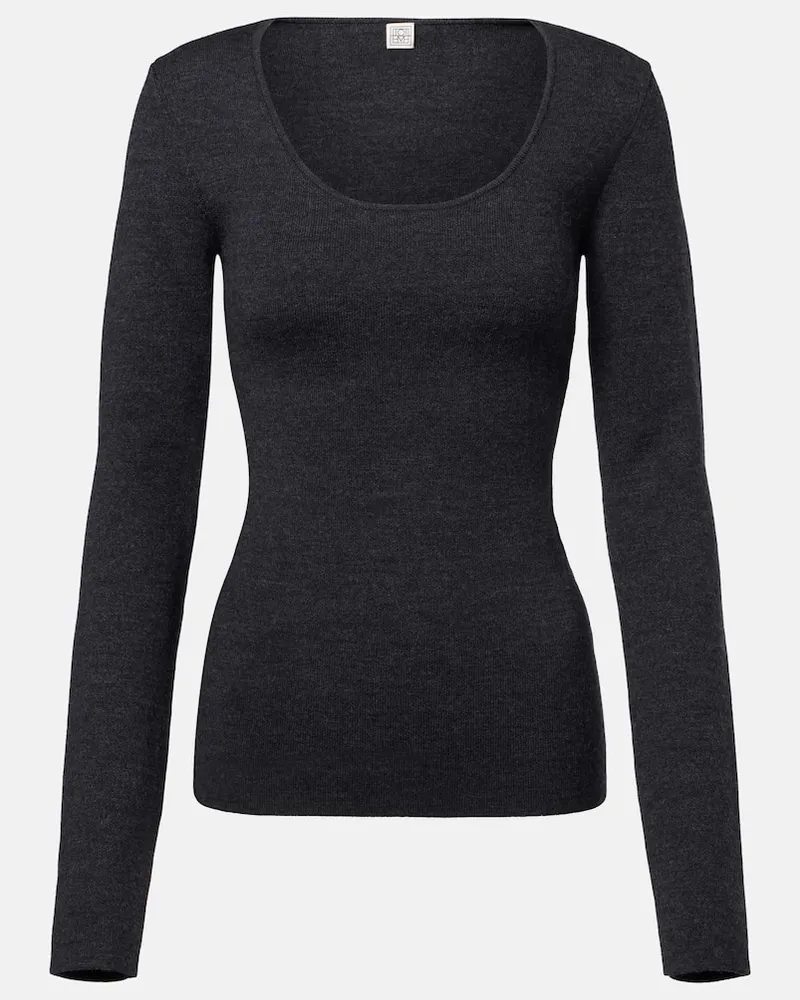 Totême Pullover Compact aus einem Wollgemisch Grau