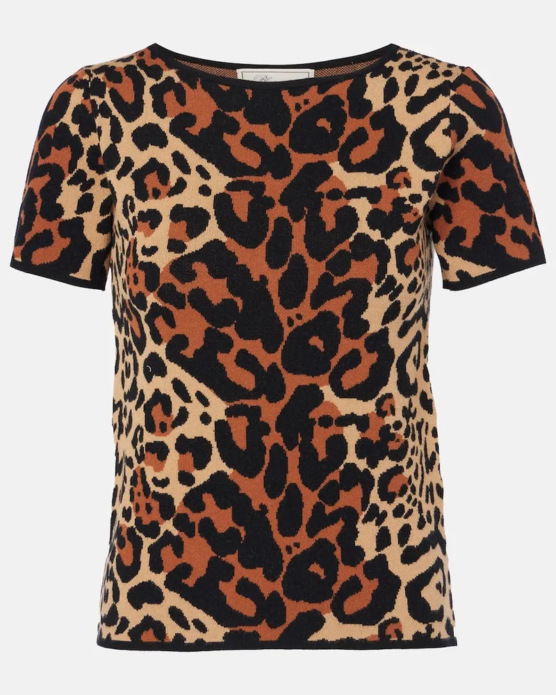 Blumarine Bedrucktes Top Shoert Braun