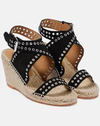 Isabel Marant Wedge-Sandalen Iriane Schwarz