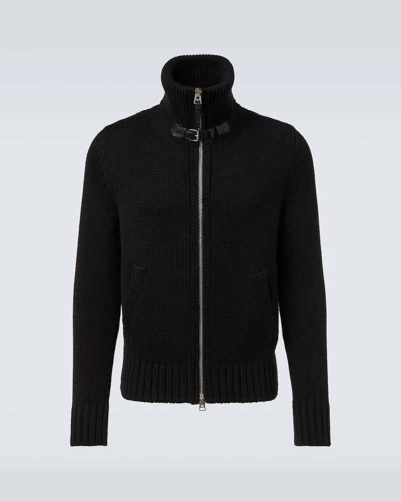 Tom Ford Jacke aus Wolle Schwarz