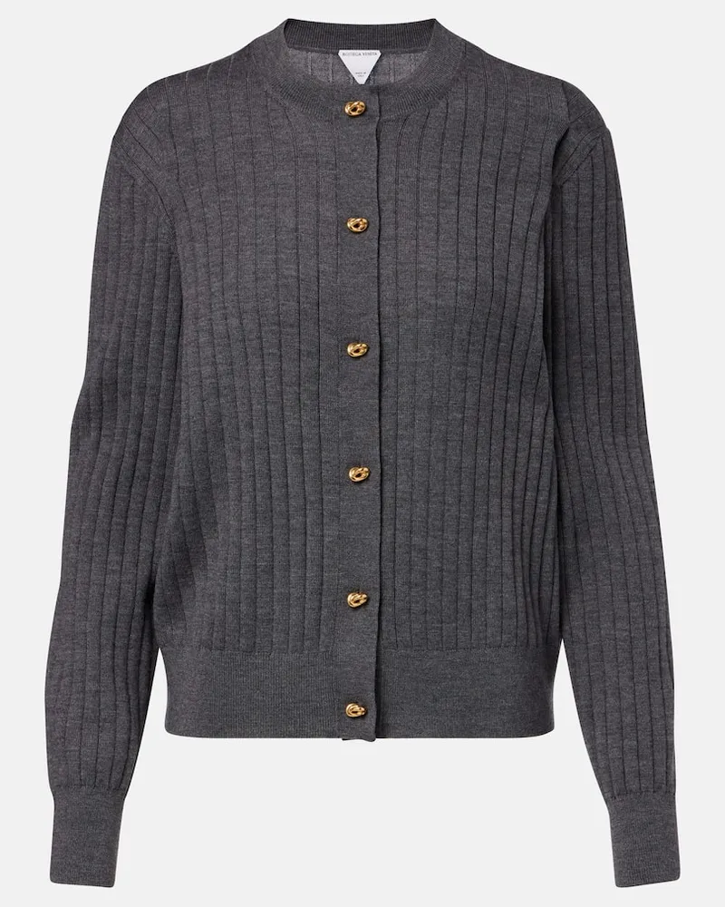 Bottega Veneta Cardigan Knot aus Wolle Grau
