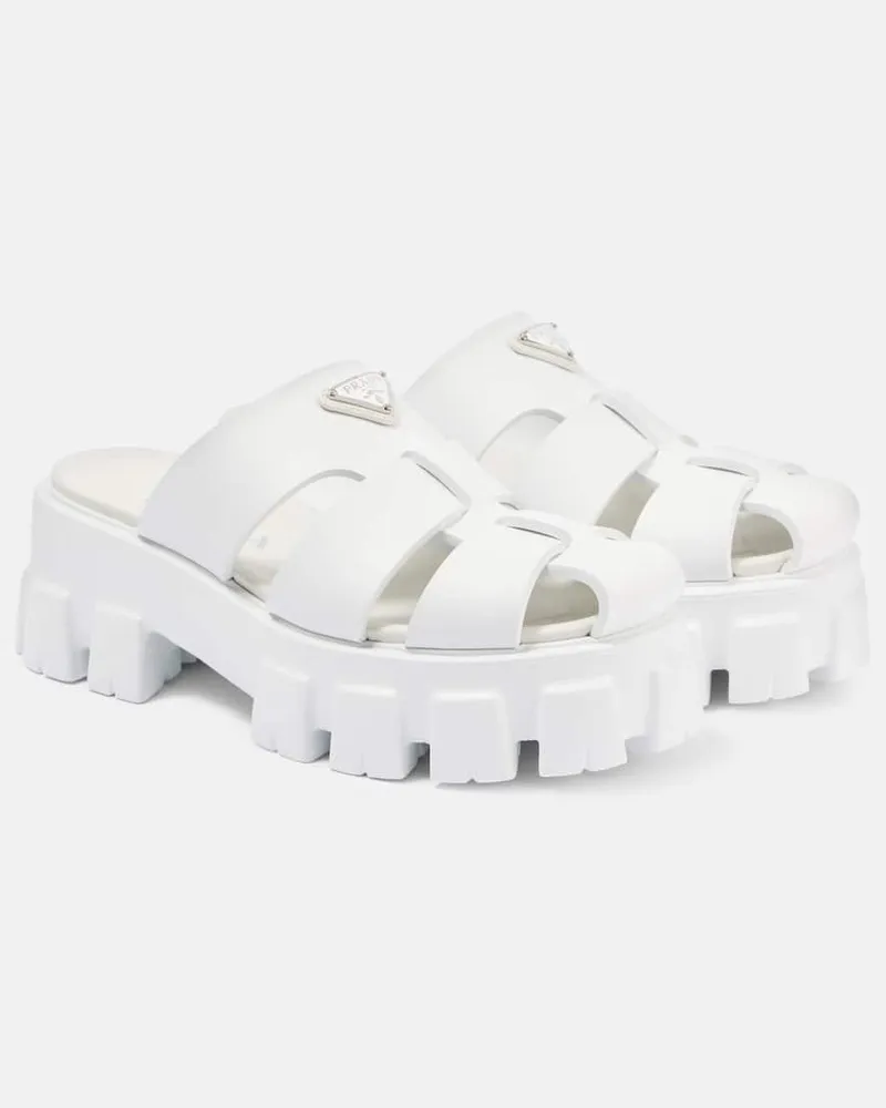 Prada Plateausandalen Weiß