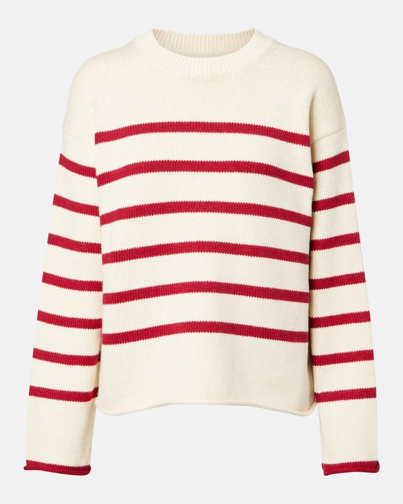 Velvet Pullover Lucia aus Baumwolle und Kaschmir Weiß