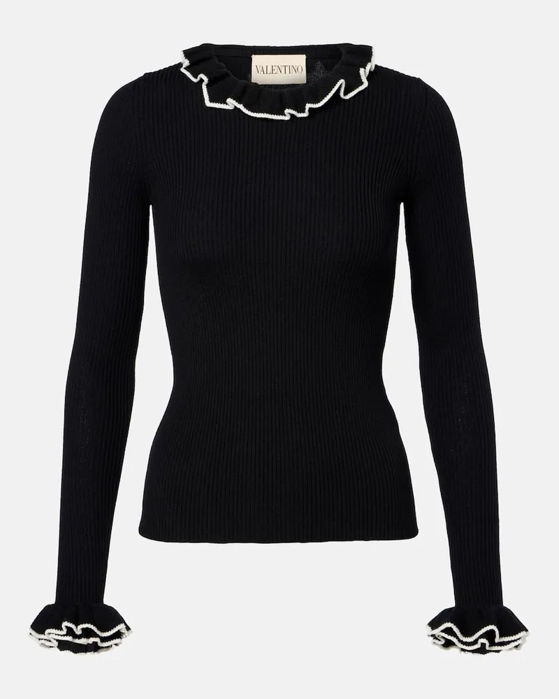 Valentino Garavani Pullover aus Schurwolle Schwarz