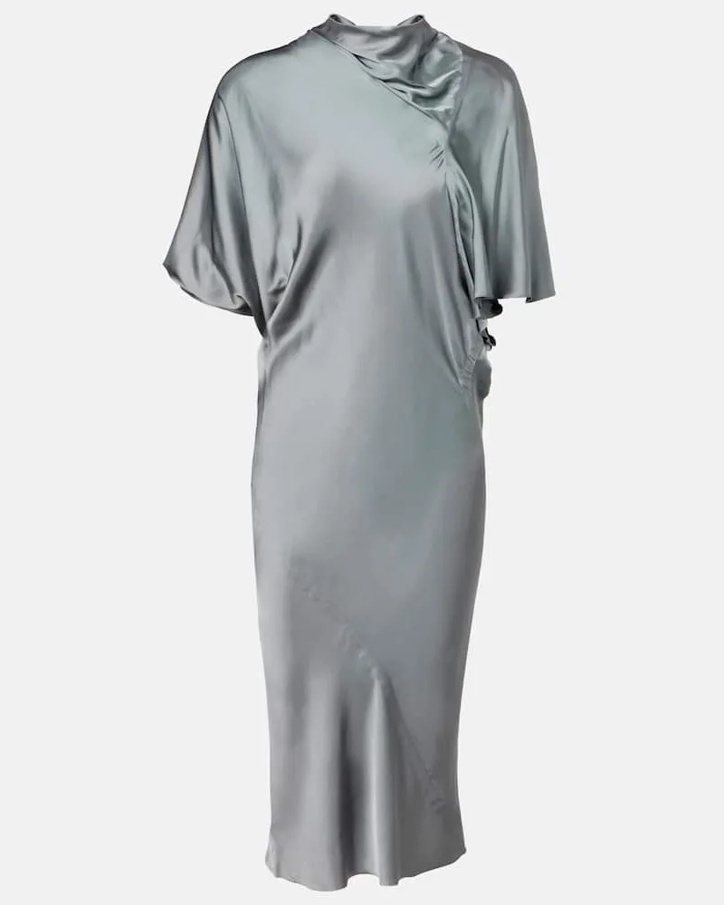 Rick Owens Midikleid aus Satin Grau