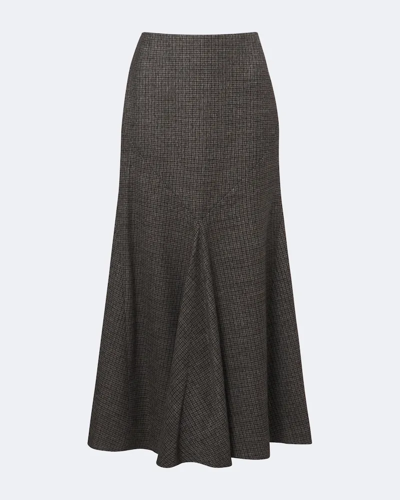 Etro Midirock aus Wolle Grau