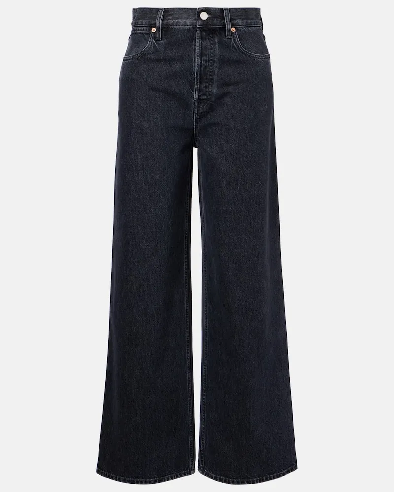 Gucci Low-Rise Wide-Leg Jeans Schwarz