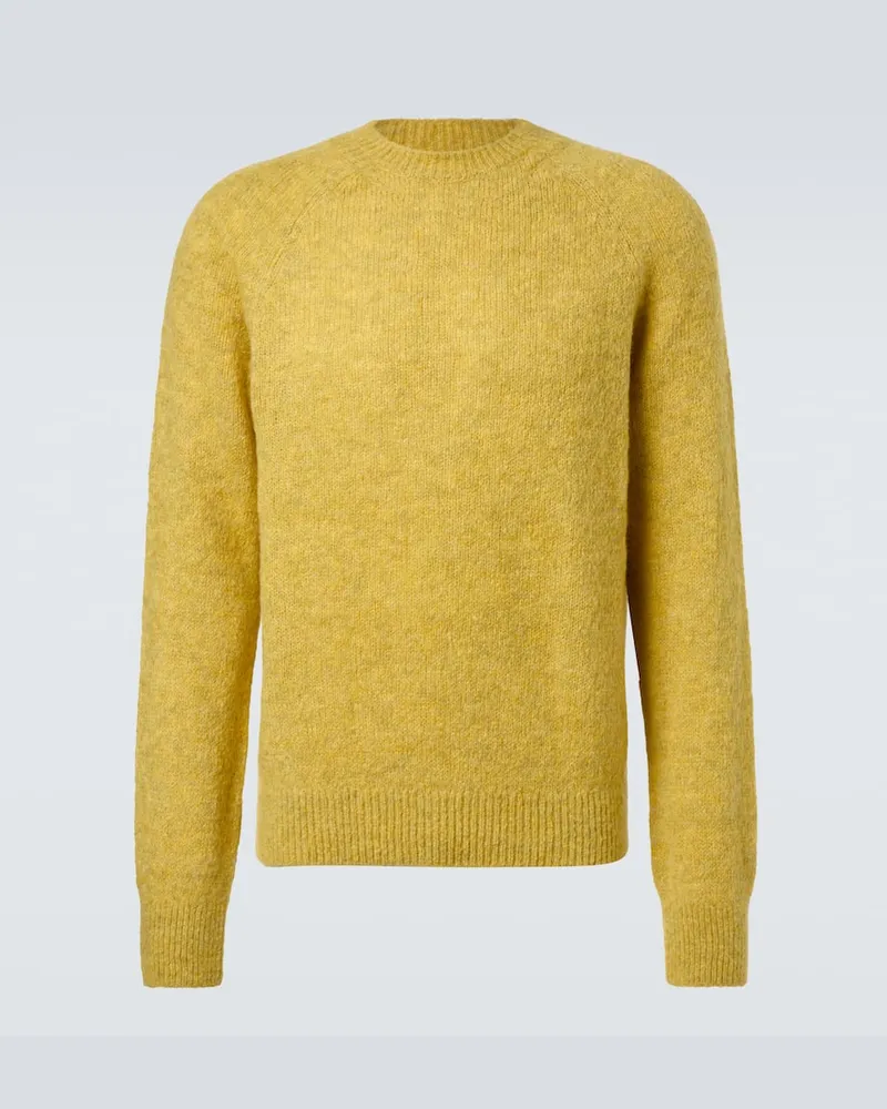 Dries van Noten Pullover aus einem Alpakawollgemisch Gelb