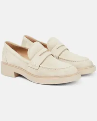 Gianvito Rossi Loafers Harris aus Veloursleder Beige