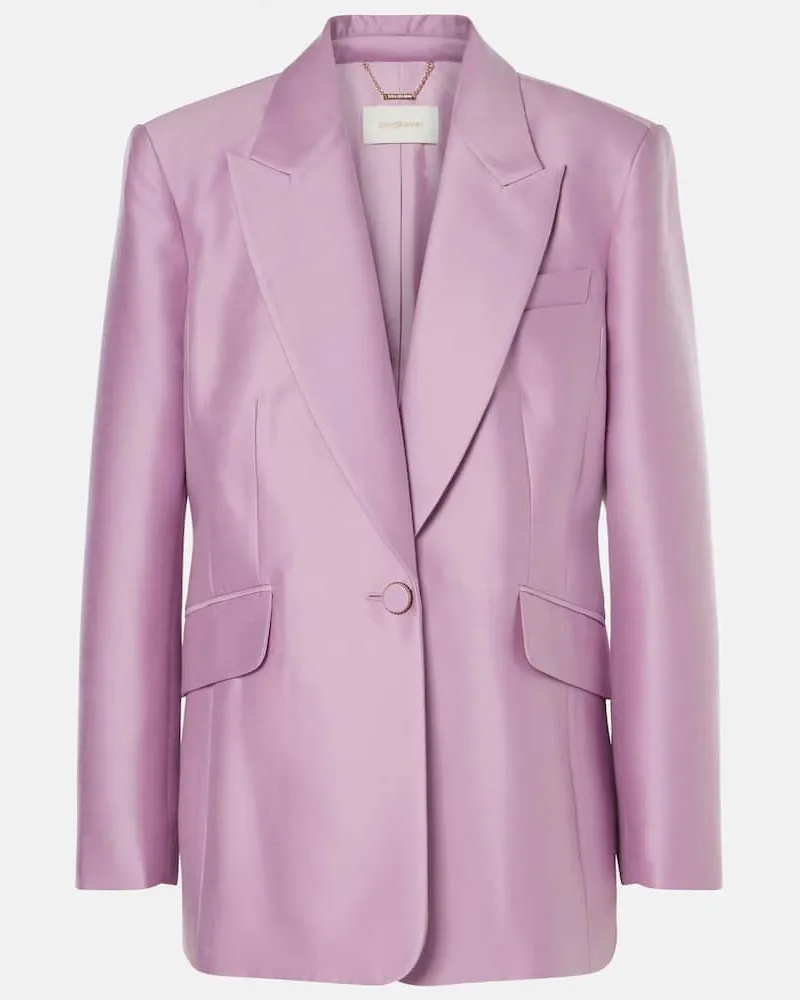Zimmermann Blazer aus Wolle und Seide Violett