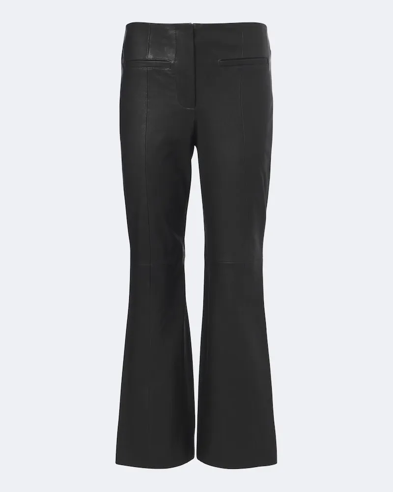 Proenza Schouler White Label Hose Isadora aus Leder Schwarz