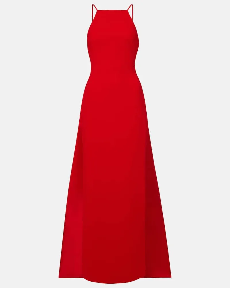 Solace London Robe Ulla aus Crêpe und Satin Rot